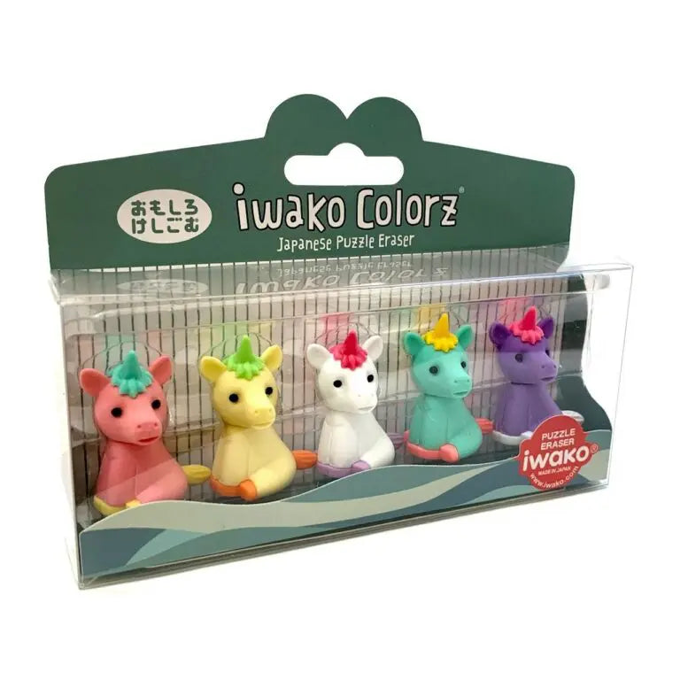 IWAKO Japanskt Pusselsudd Unicorn Set